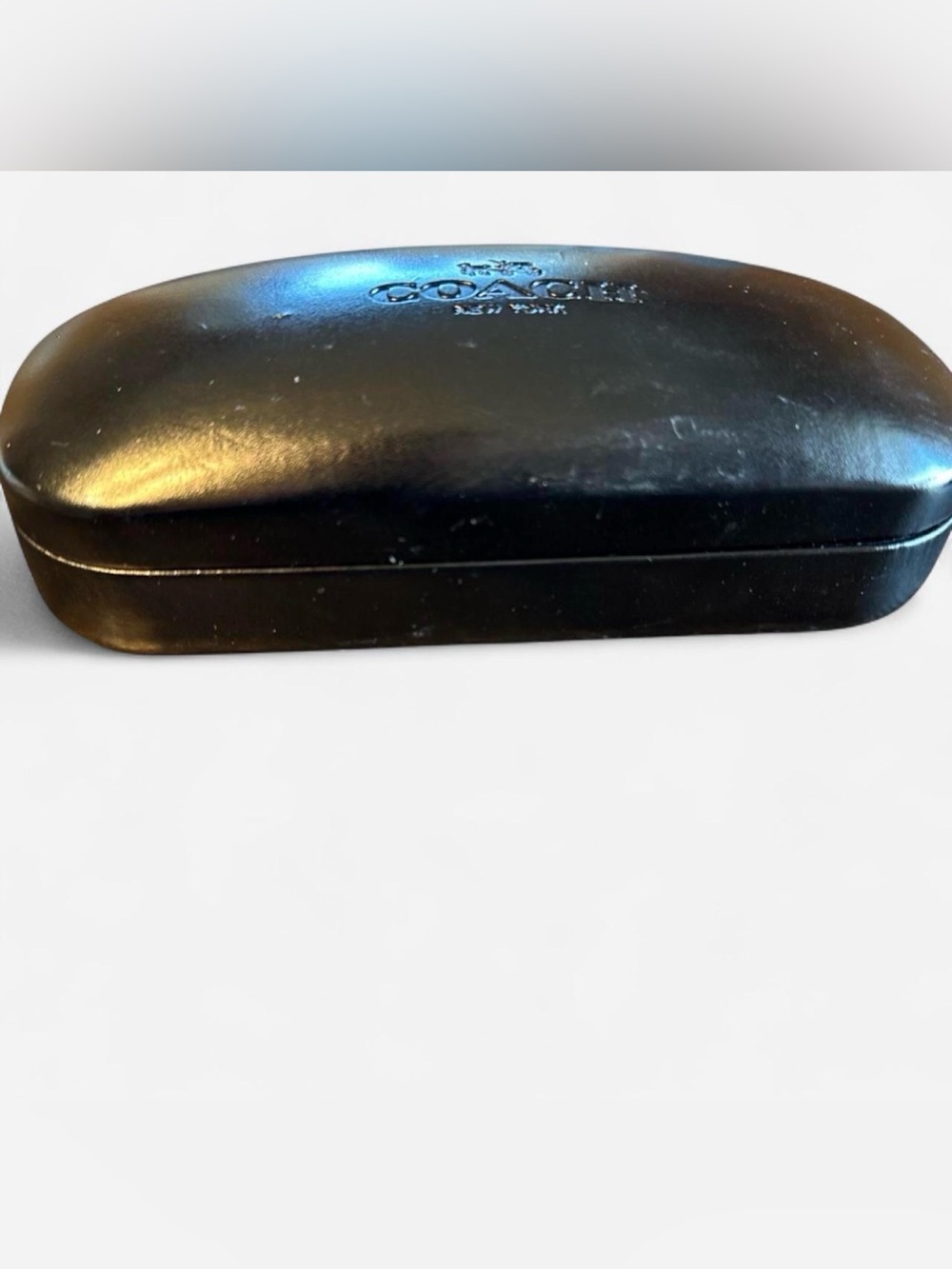 Coach Black Hard Eyeglass Case with Logo
